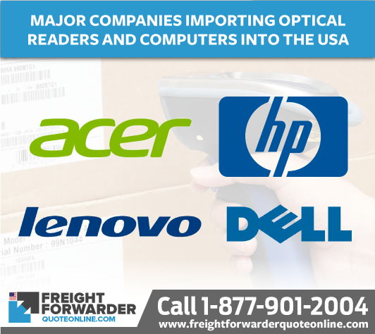 Major companies importing optical readers and computers into Australia