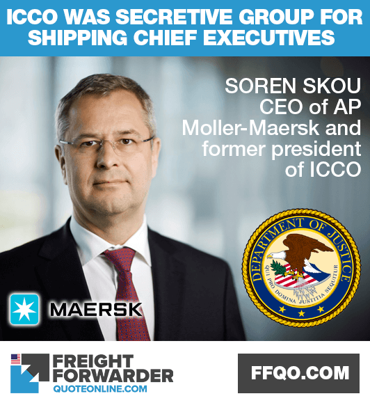 ICCO shipping chief executive secretive group with Soren Skou as former president who is CEO of AP Moller-Maersk