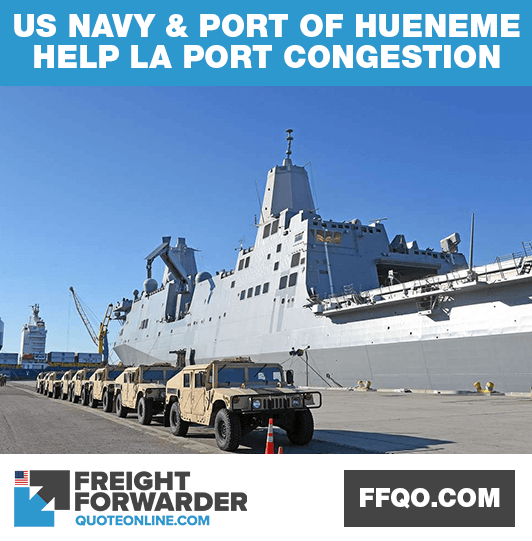 US Navy and Hueneme Port help resolve Port of Los Angeles congestion US Navy and Hueneme Port help resolve Port of Los Angeles congestion